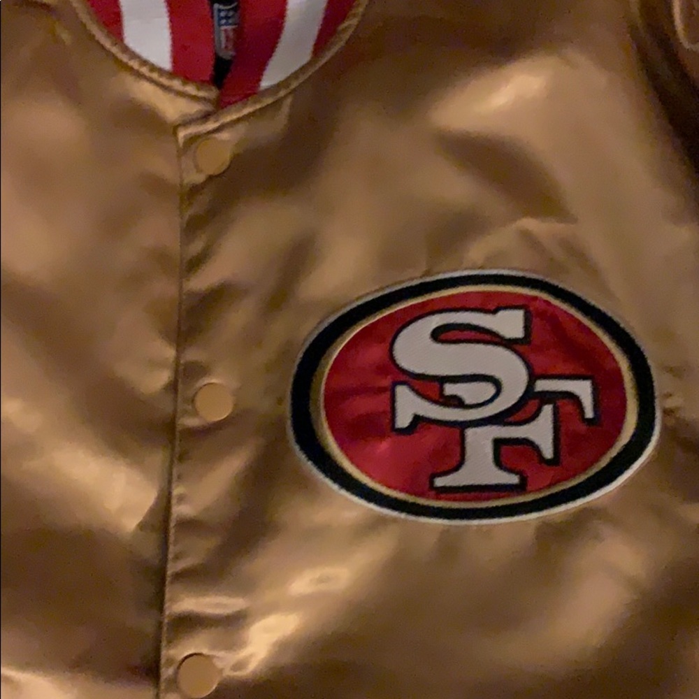 San Francisco 49ers Mens Jacket. Gold. Sz M